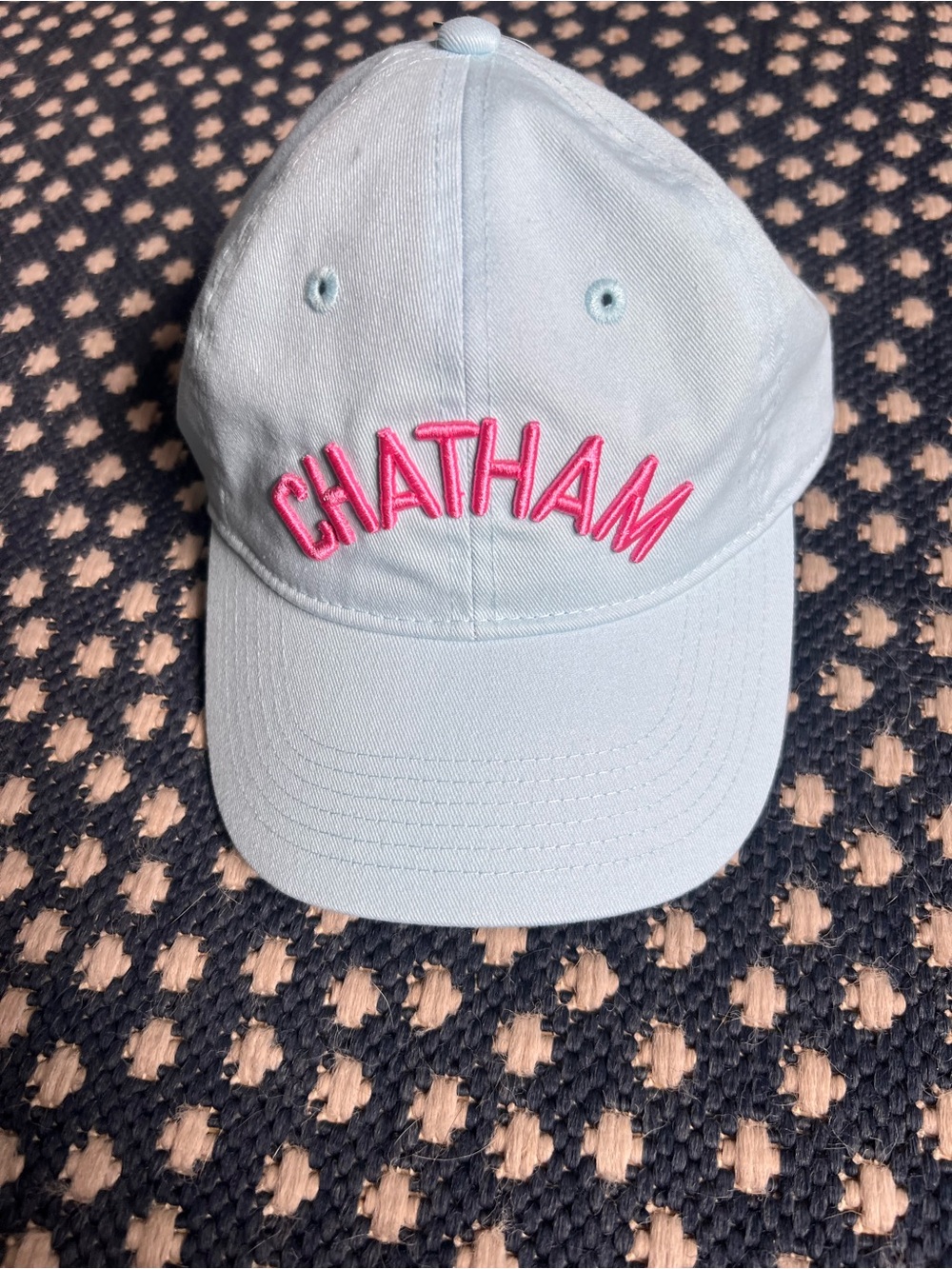 NWT Kids Chatham Cape Cod Adjustable Baseball Hat | Light Blue & Pink | One Size